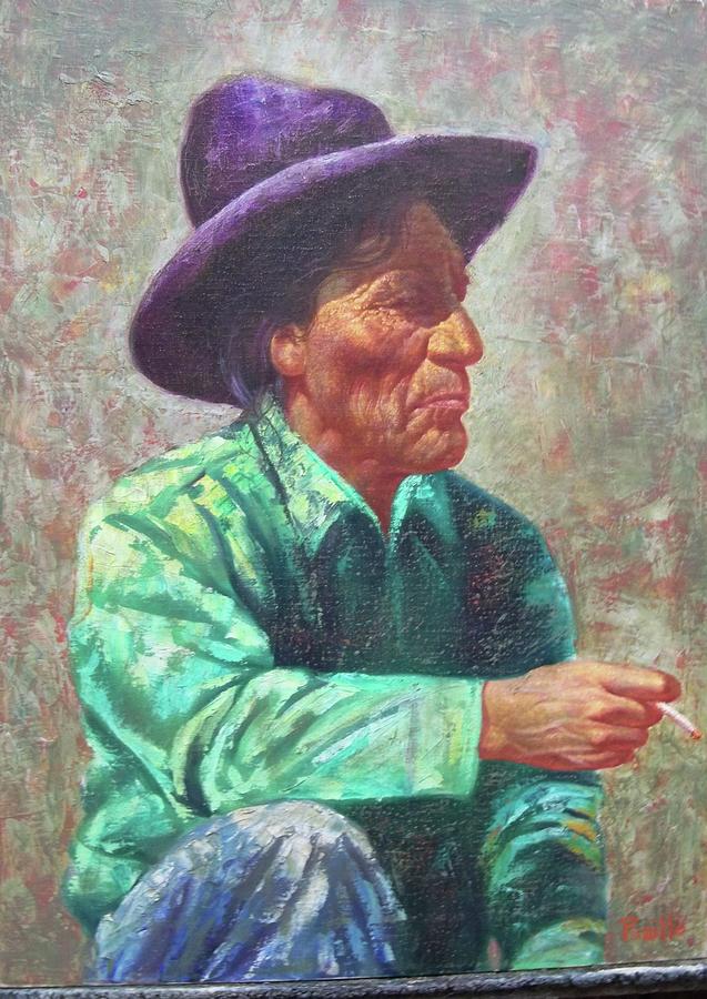 Cowboy Painting - Blackfeet Cowbaoy by Gregory Perillo