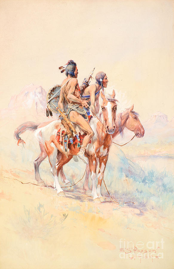 Blackfeet Scouts Painting by Celestial Images
