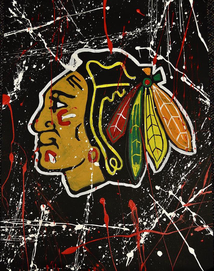 chicago blackhawks painting