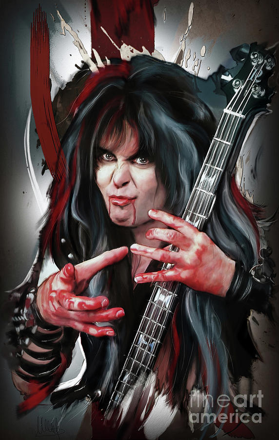 Guitar Still Life Painting - Blackie Lawless 2 by Melanie D