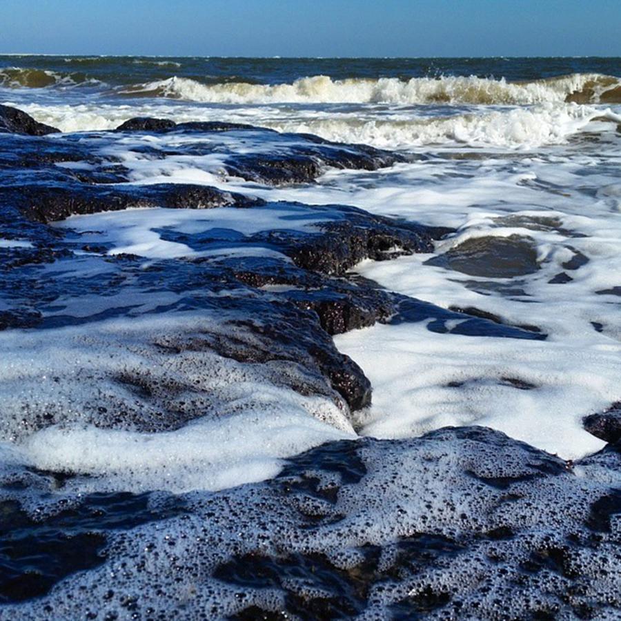 Nature Photograph - Blackrock Beach #beach #nature #rocks by Karen Breeze
