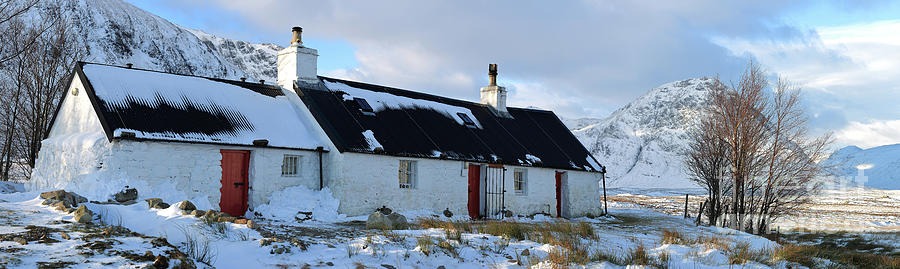 Blackrock Cottage in Winter - Panorama Photograph by Maria Gaellman