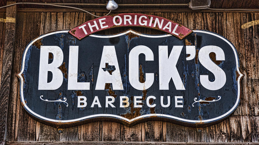 Sign Photograph - Blacks Barbecue Sign #1 by Stephen Stookey