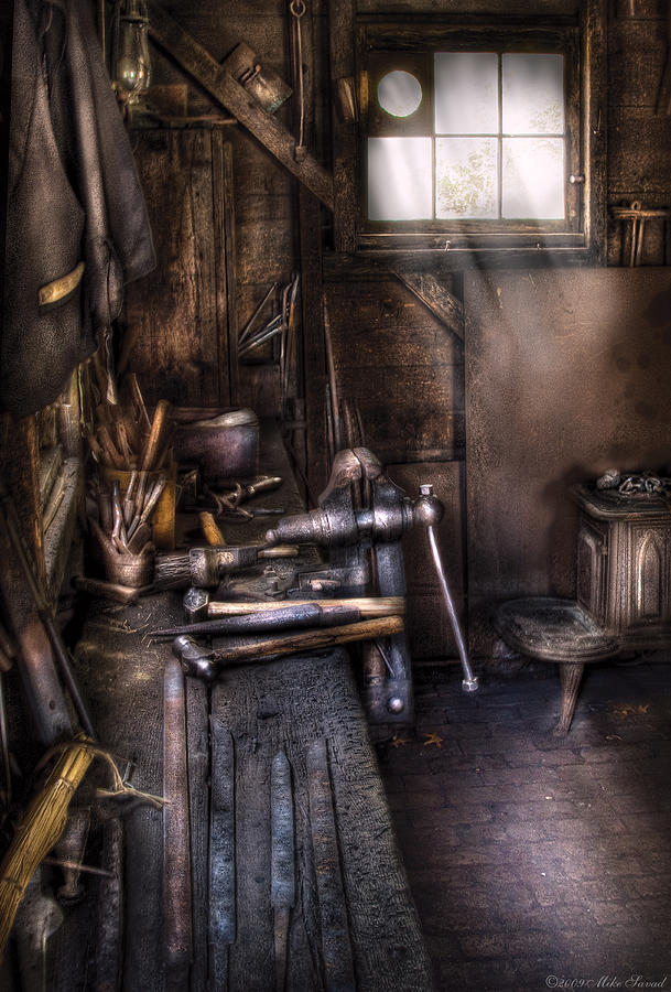 Tool Photograph - Blacksmith - The Blacksmiths Shop by Mike Savad