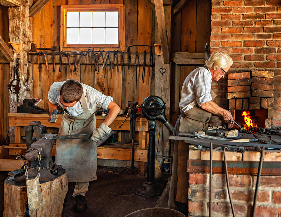 Tool Photograph - Blacksmith and Apprentice 3 by Steve Harrington