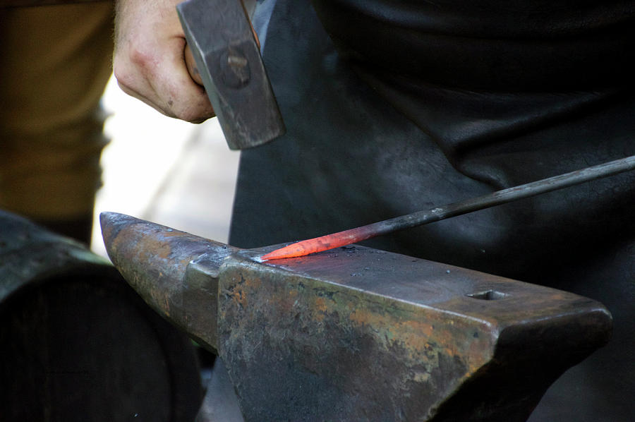 Blacksmith Forging The Rod 01 Photograph by Thomas Woolworth - Fine Art ...