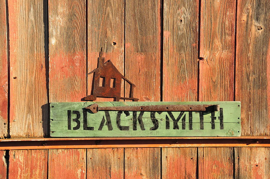 Blacksmith sign Photograph by David Arment