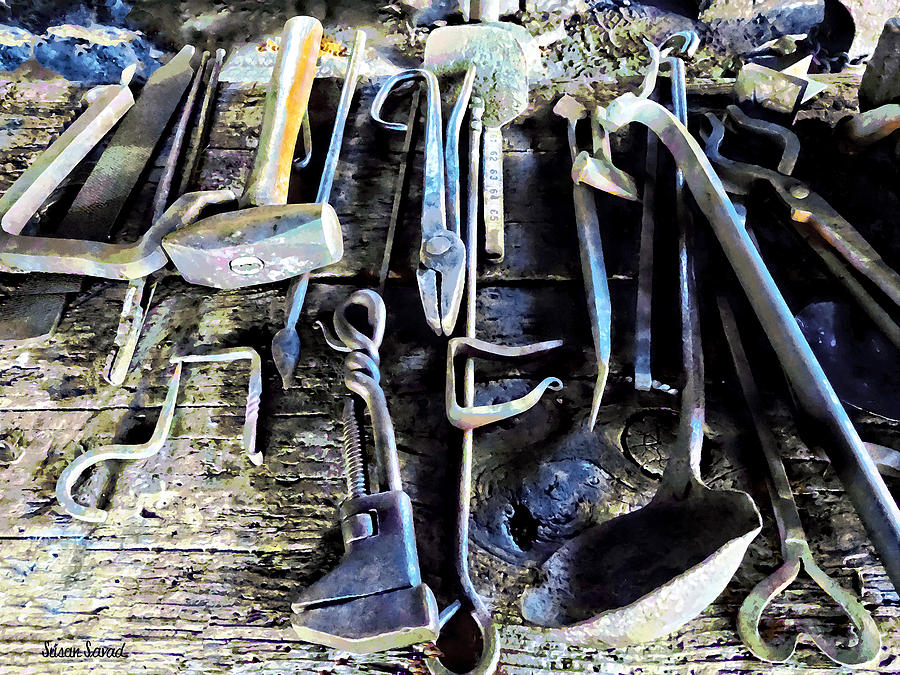 Blacksmith Tools Photograph by Susan Savad