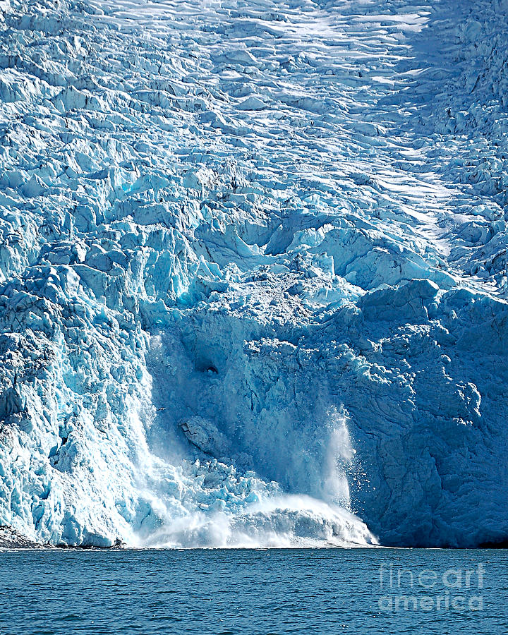 Blackstone Glacier Calving  Photograph by Diane E Berry
