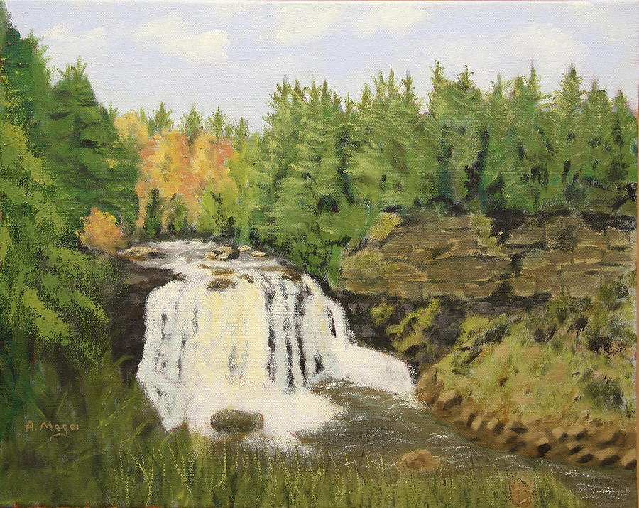Blackwater Falls Painting by Alan Mager