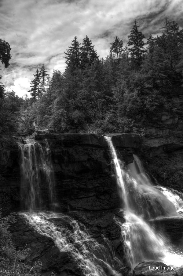 Waterfall Photograph - Blackwater Falls BW 1 by Shannon Louder