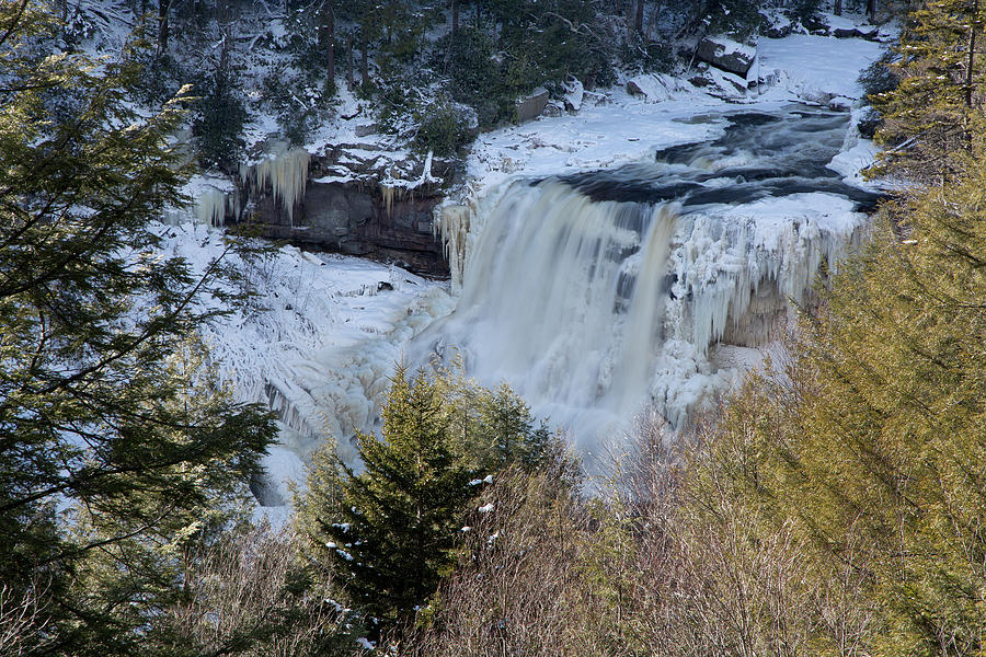 Blackwater Falls in Winter Photograph by Jack Nevitt