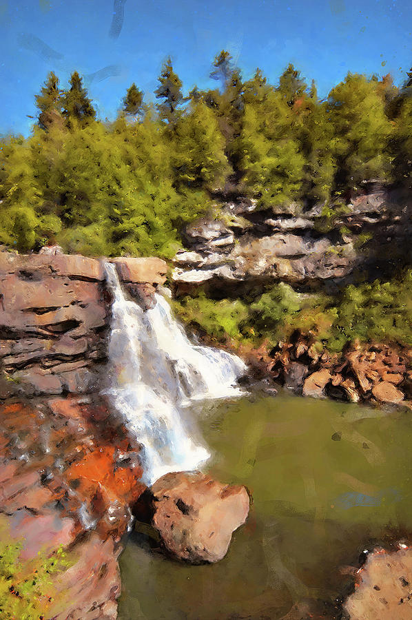 Blackwater Falls, West Virginia - 03 Painting by AM FineArtPrints