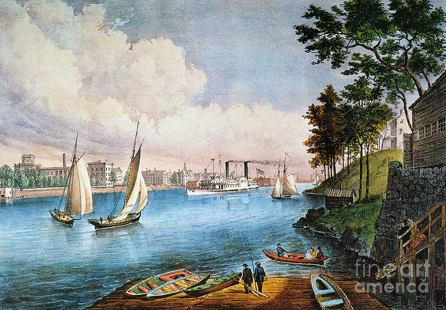 Blackwells Island, 1862 Painting by Granger