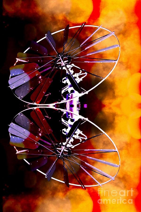 Windmill Digital Art - Blades by Lorles Lifestyles Windmill Digital Art - Blades by Lorles Lifestyles