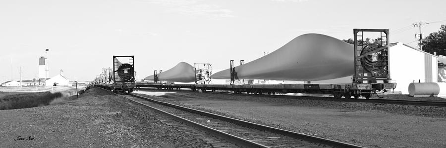 Blades on the Rails black and white Photograph by Jana Rosenkranz