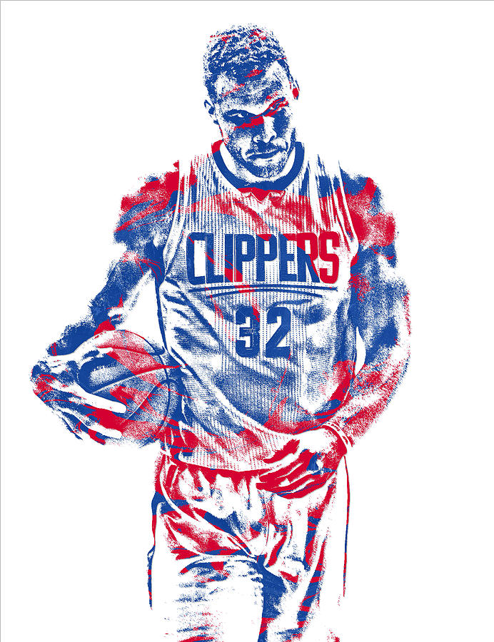 Los Angeles Clippers T Shirt And Poster Long Sleeve T-Shirt by Joe Hamilton  - Pixels