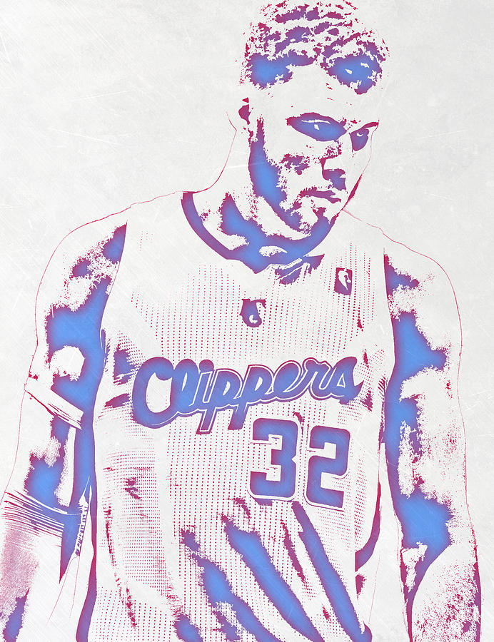 Blake Griffin Los Angeles Clippers Pixel Art 4 Kids T-Shirt by Joe Hamilton  - Pixels