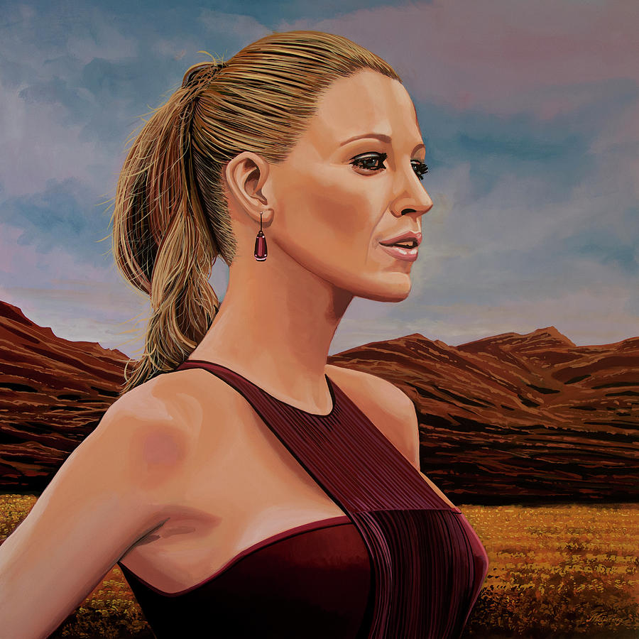 The Shallows Painting - Blake Lively Painting by Paul Meijering