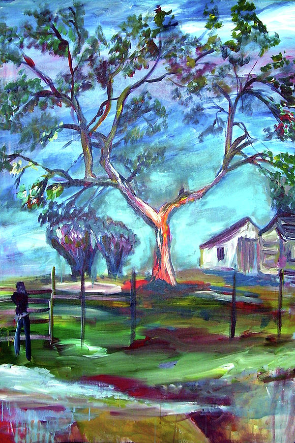 Blanco Texas Ranch House Painting by Frank Botello