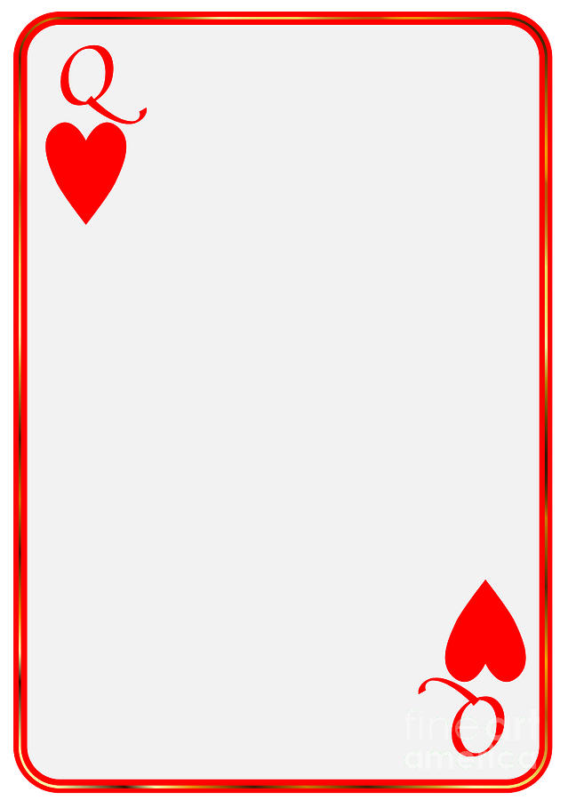 Blank Card Queen Hearts by Bigalbaloo Stock