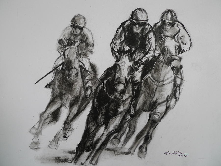 Horse Painting - Three in Front by Veronica Coulston