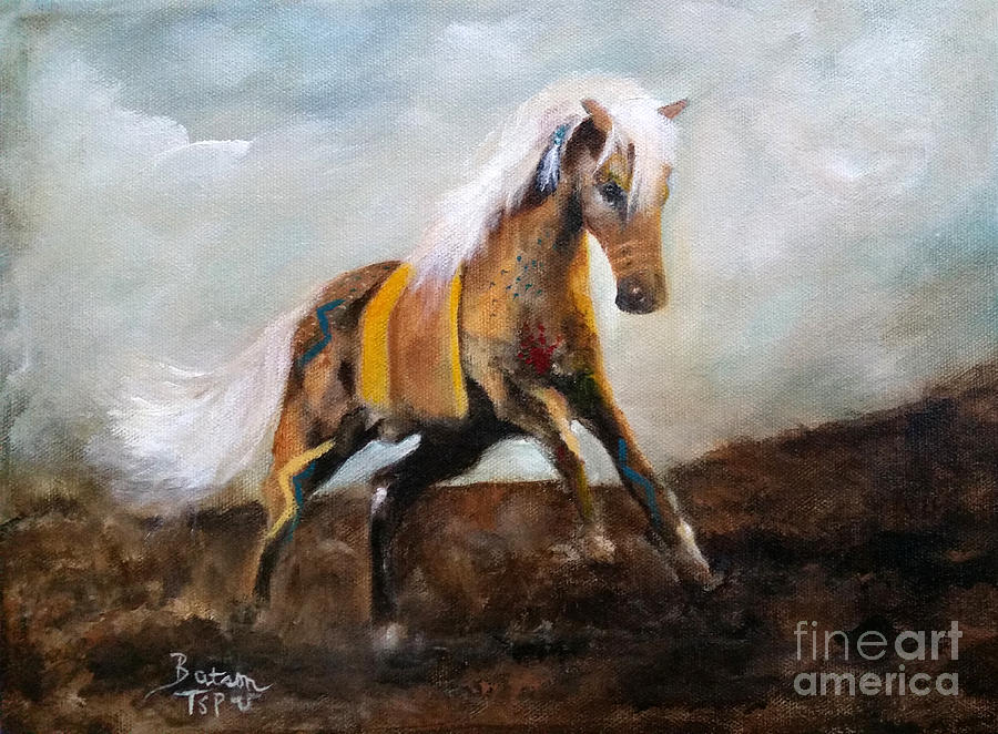 Blanket the War Pony Painting by Barbie Batson