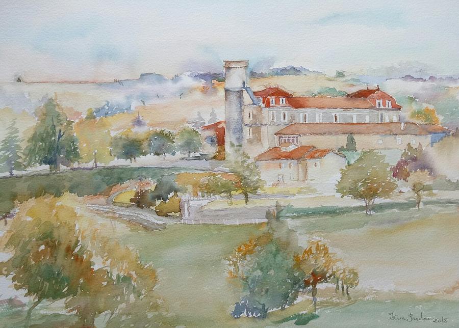 Blanzac porchresse,  the  castle Painting by Kim PARDON