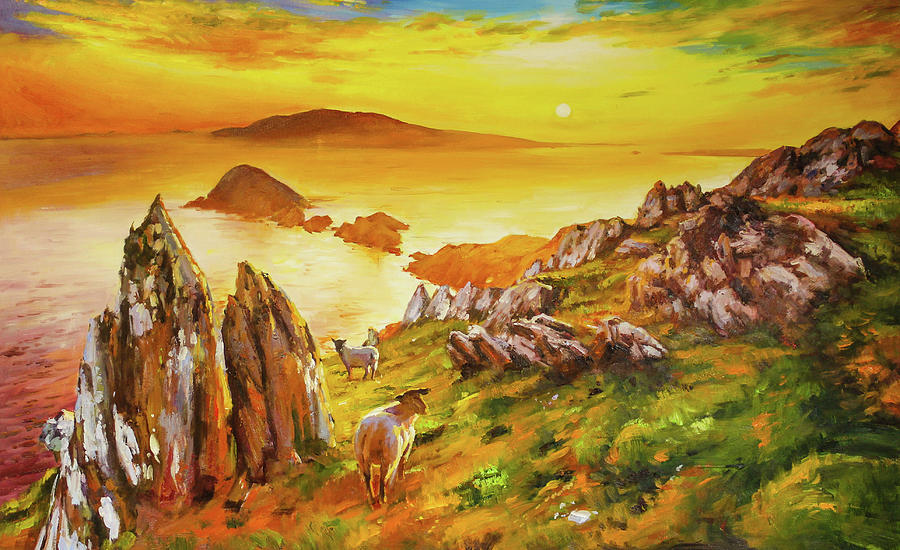 Blasket Islands, County Kerry Painting by Conor McGuire