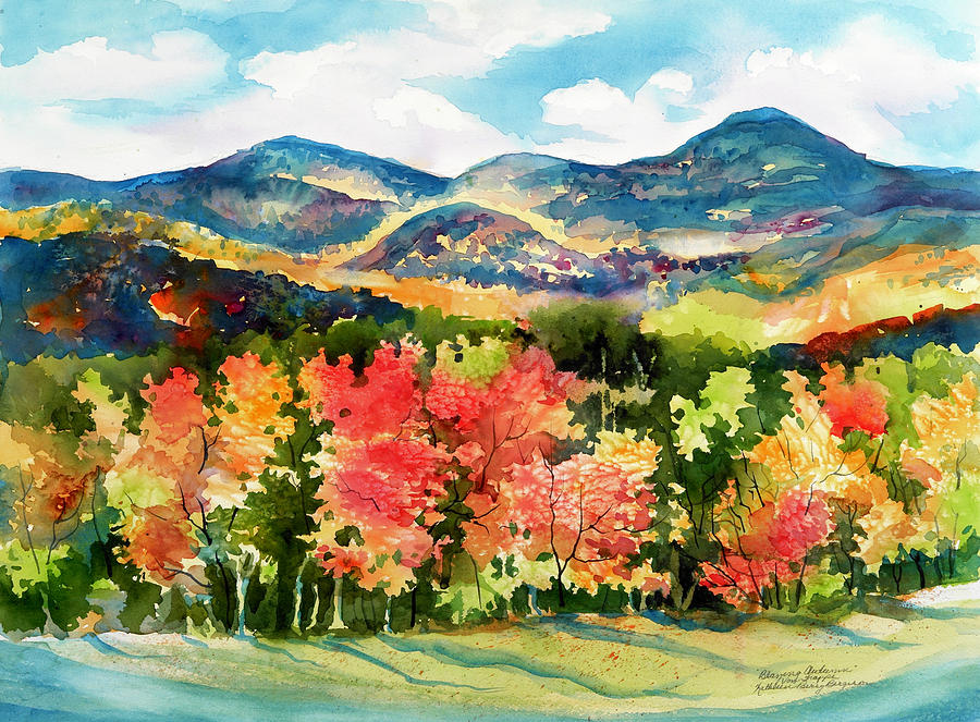 Fall Painting - Blazing Autumn Von Trapps by Kathleen Berry Bergeron