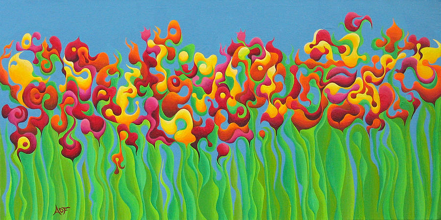 Blazing Blossom Bash Painting by Amy Ferrari