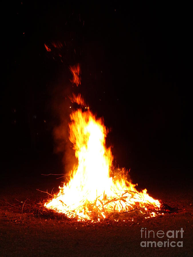 Blazing Bonfire Photograph by Joseph Baril