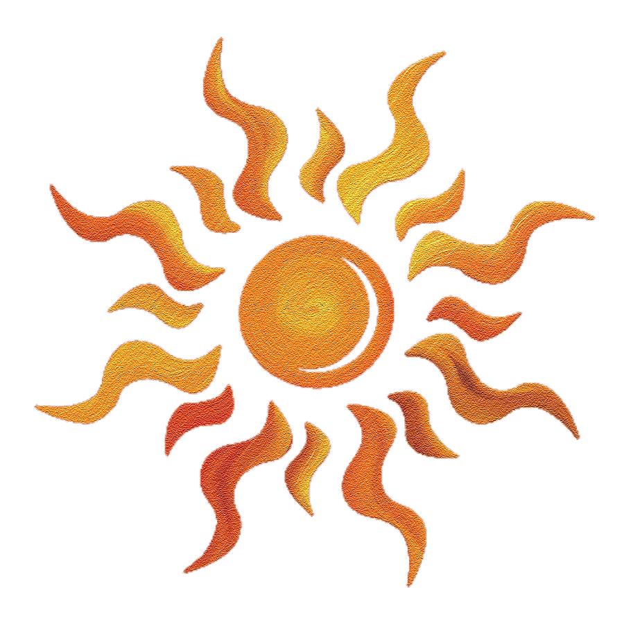 Blazing Sun Painting by DiDesigns Graphics
