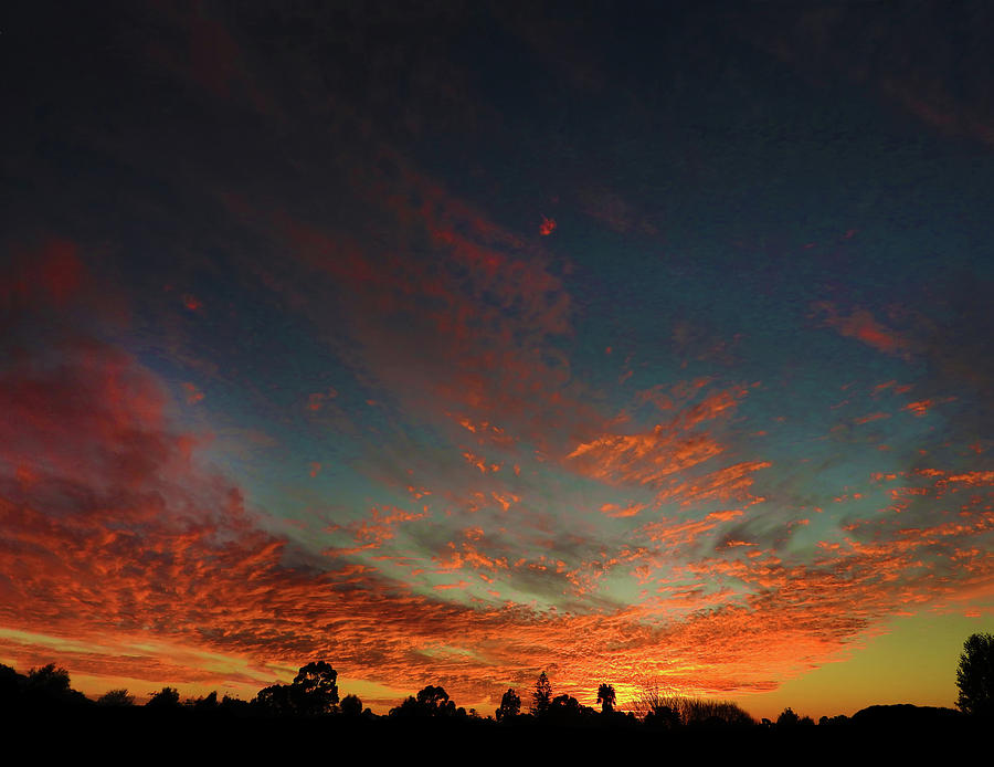 Blazing Sunset Photograph by Mark Blauhoefer