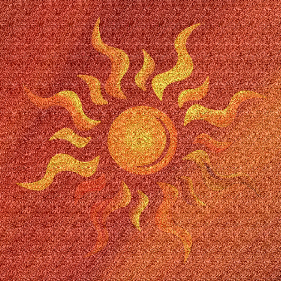 Blazin Sun Painting by DiDesigns Graphics