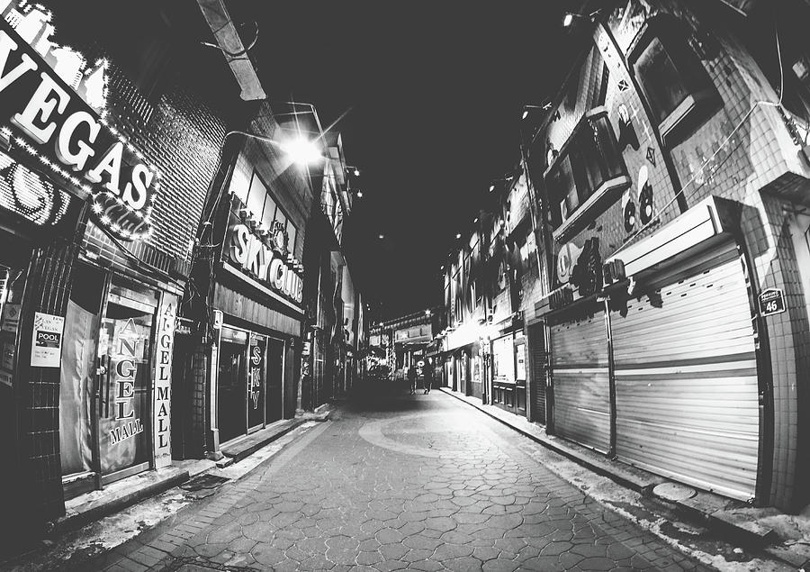 Bleak Street In Fisheye Photograph by Hyuntae Kim