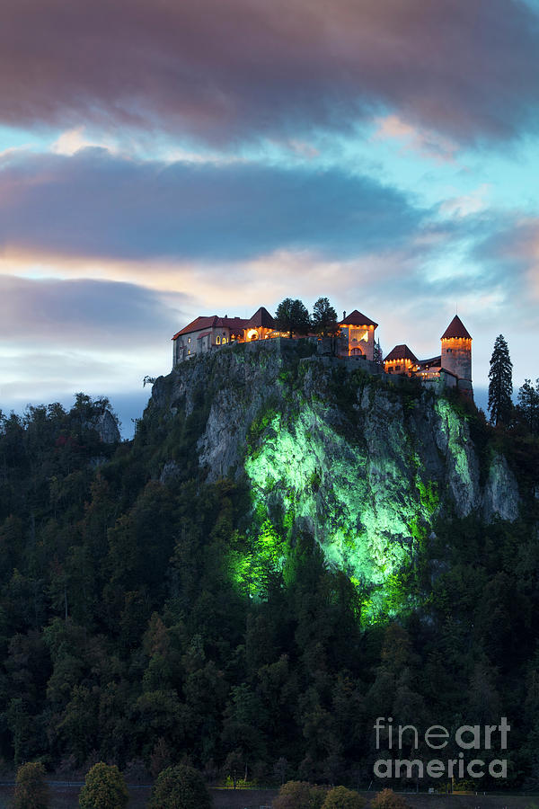 Bled Castle Night Photograph by Brian Jannsen