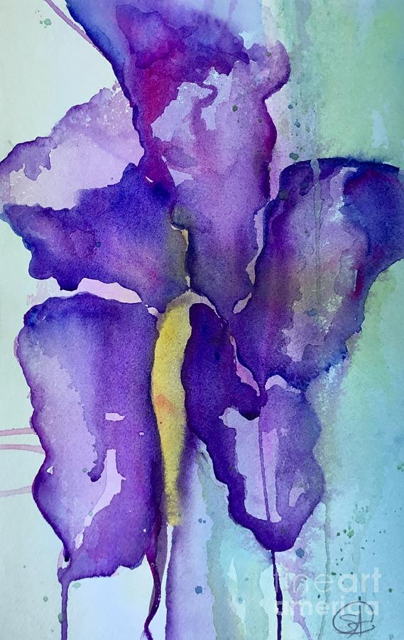 Bleeding Iris Painting