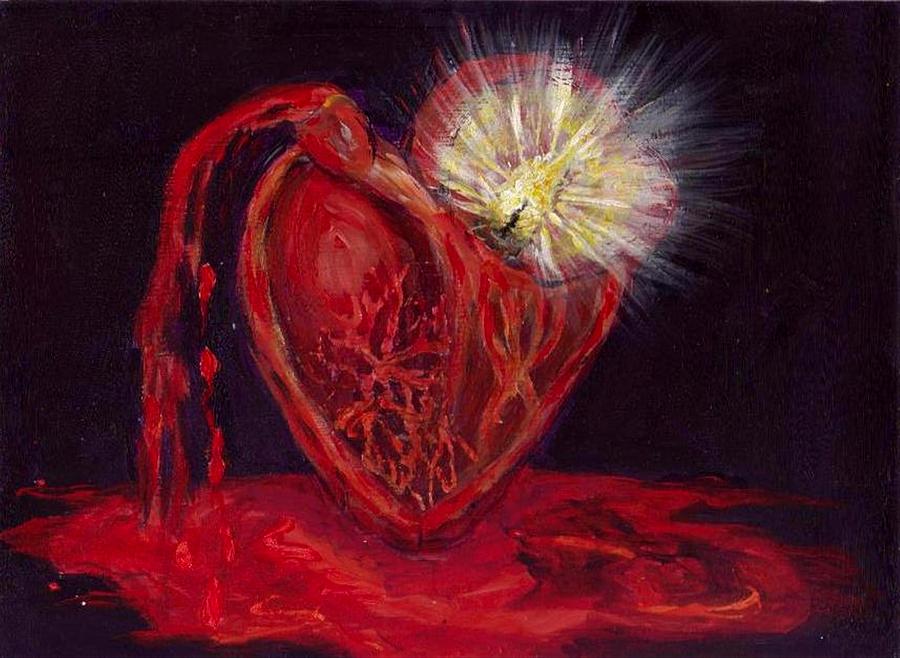 Bleeding Love Painting by Mary Sedici