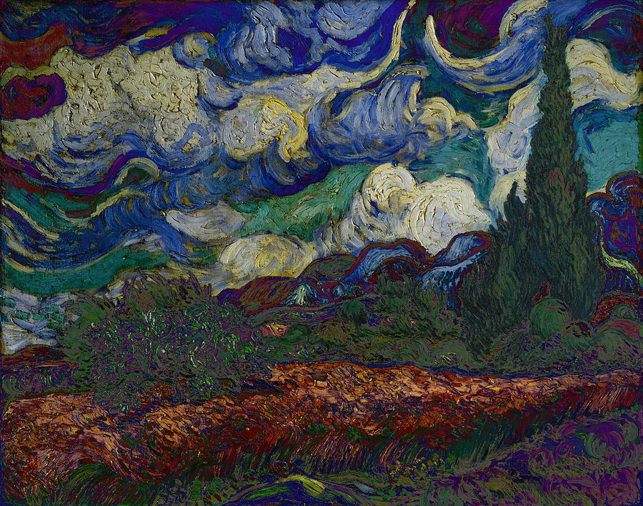 Blend 19 van Gogh Digital Art by David Bridburg
