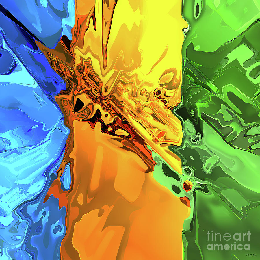 Blend of Bright Colors Digital Art by Phil Perkins