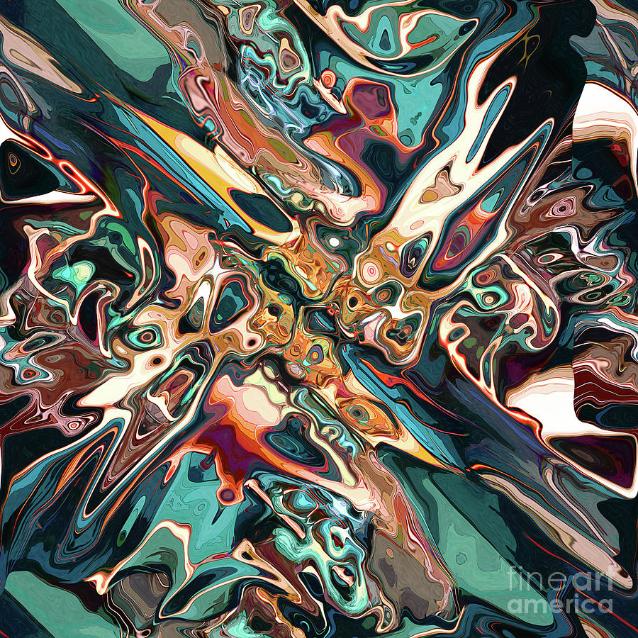 Blended Abstract Shapes Digital Art by Phil Perkins