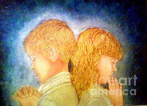 Portrait Painting - Bless The Children by Keenya  Woods
