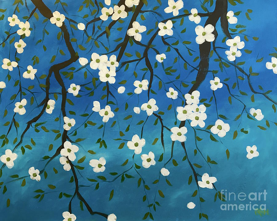 Blessed blossoms Painting by Wonju Hulse