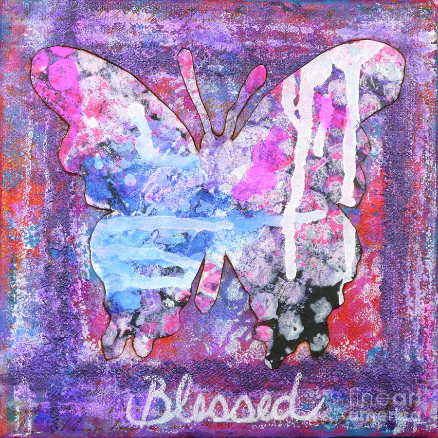 Blessed Butterfly Painting by Lisa Crisman