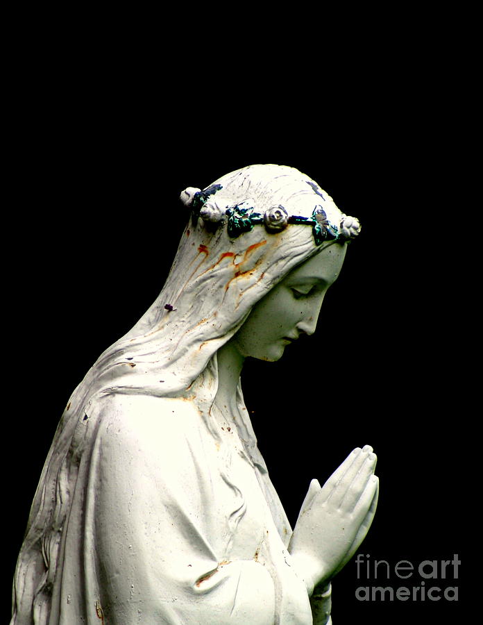 Blessed Mary Statue Praying In New Orleans Louisiana Photograph by Michael Hoard