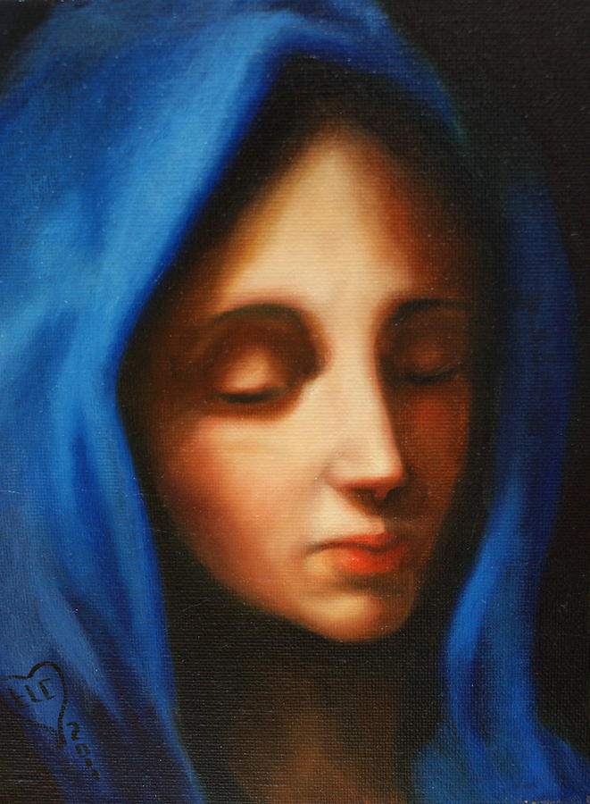 Blessed Mother Painting by Theresa Cangelosi