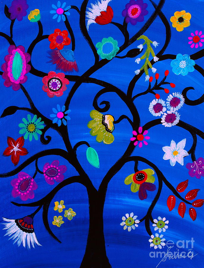 Blessed Tree Of Life Painting by Pristine Cartera Turkus