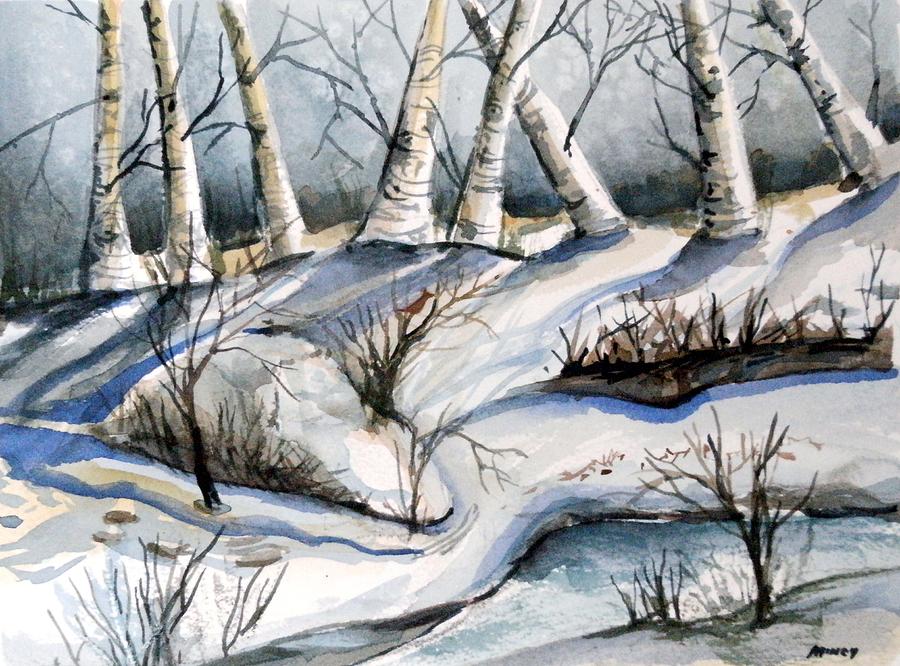 Winter Painting - Blessedness by Mindy Newman
