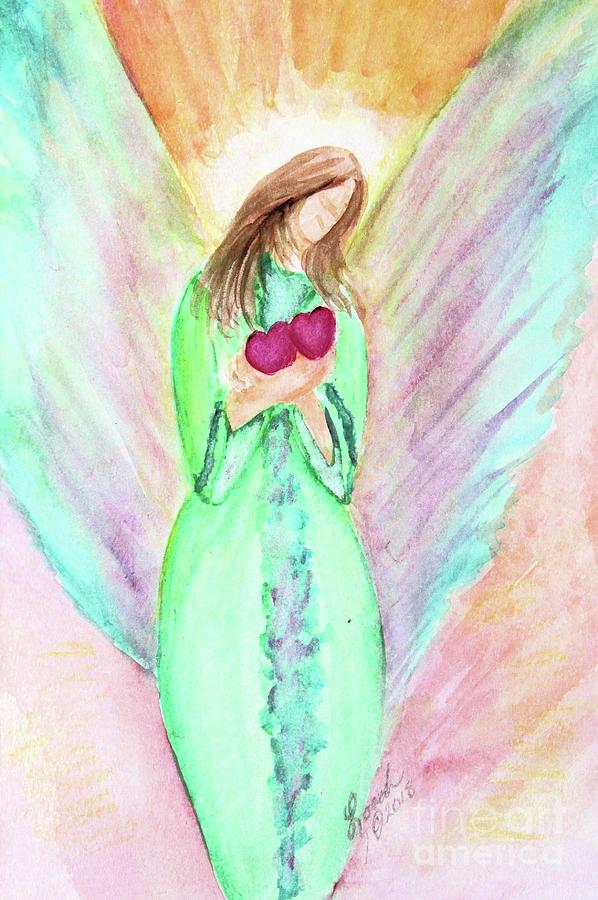 Blessing Angel Painting by Lora Tout
